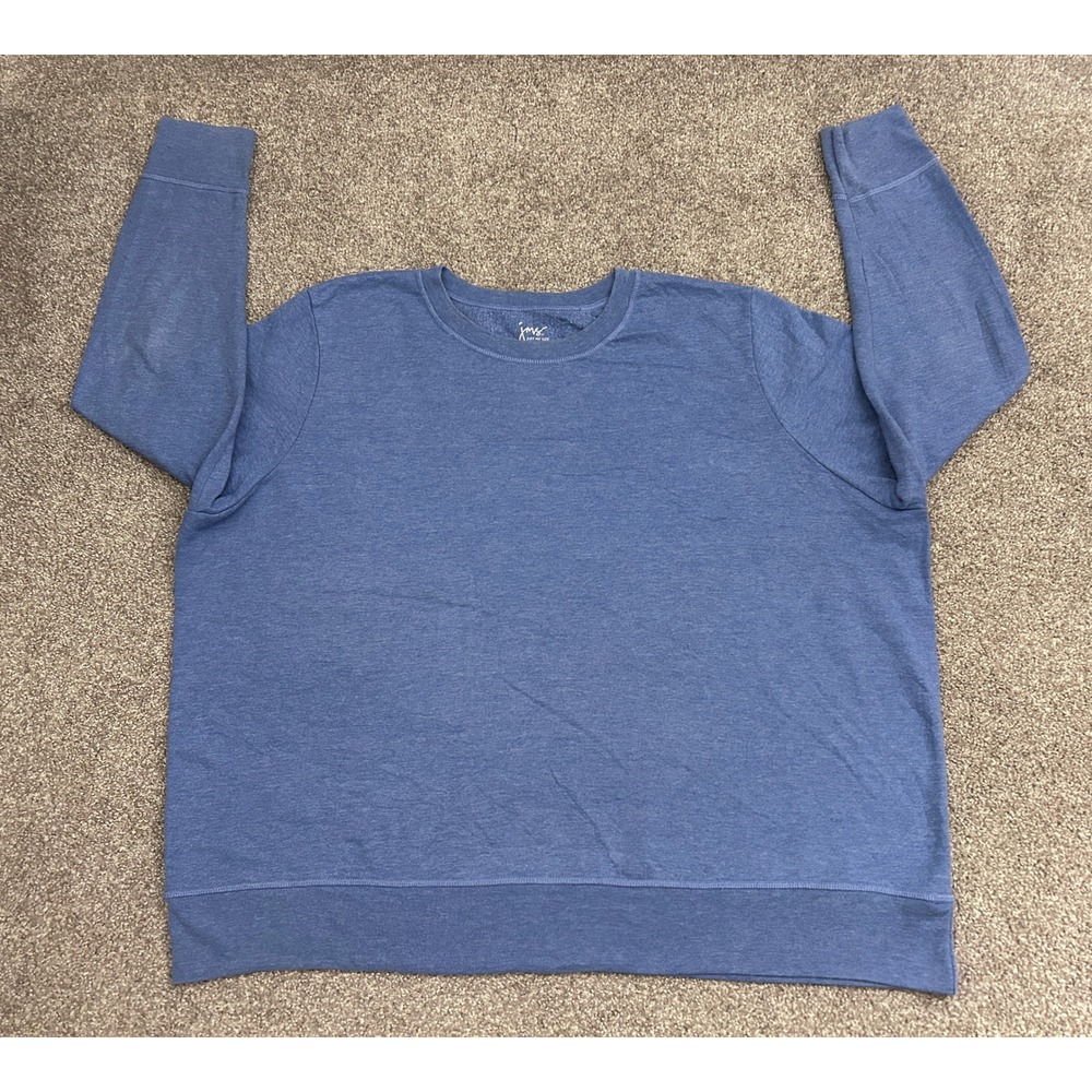 Just My Size Sweatshirt Women 2X Blue Excellent Crewneck Fleece Hanes Pullover